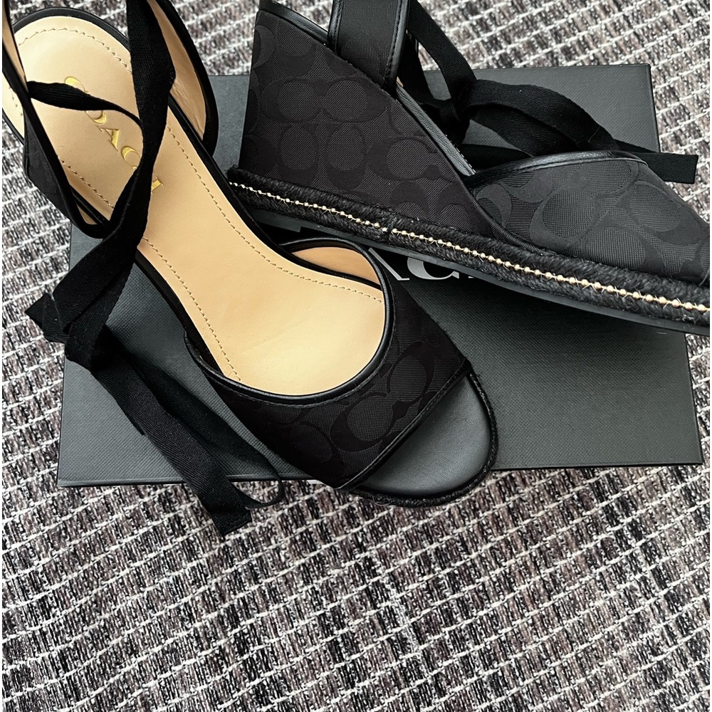 Size 11 Coach wedge shoes